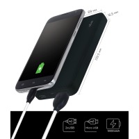 Портативная батарея ERGO LP-103, 10000 mAh Black