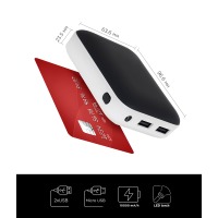 Портативна батарея ERGO LI-10, 10050 mAh Black/White