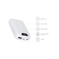 Портативна батарея ERGO LP-С12 Type-C, 10000 mAh White Портативна батарея ERGO LP-С12 Type-C, 10000 mAh White