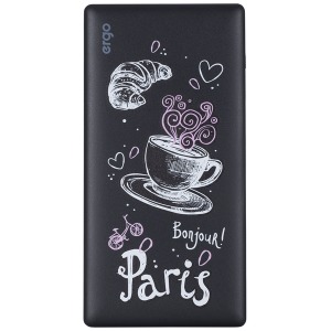 Портативна батарея ERGO LP-83 - 10000 mAh Li-pol Black Paris Портативна батарея ERGO LP-83 - 10000 mAh Li-pol Black Paris