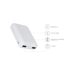 Портативна батарея ERGO LP-С21 - 10000 mAh Li-pol White Портативна батарея ERGO LP-С21 - 10000 mAh Li-pol White