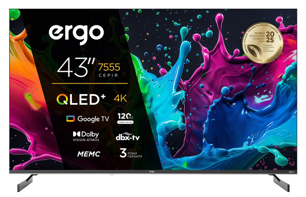 Телевізор ERGO 43JUQ7555: опис, характеристики, фото | ERGO Україна