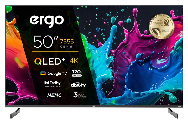 Телевізор ERGO 50JUQ7555: опис, характеристики, фото | ERGO Україна